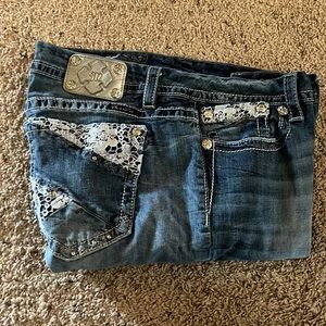 Miss Me Mid-Rise Easy Crop size 36 - Plus Size Bling Jeans